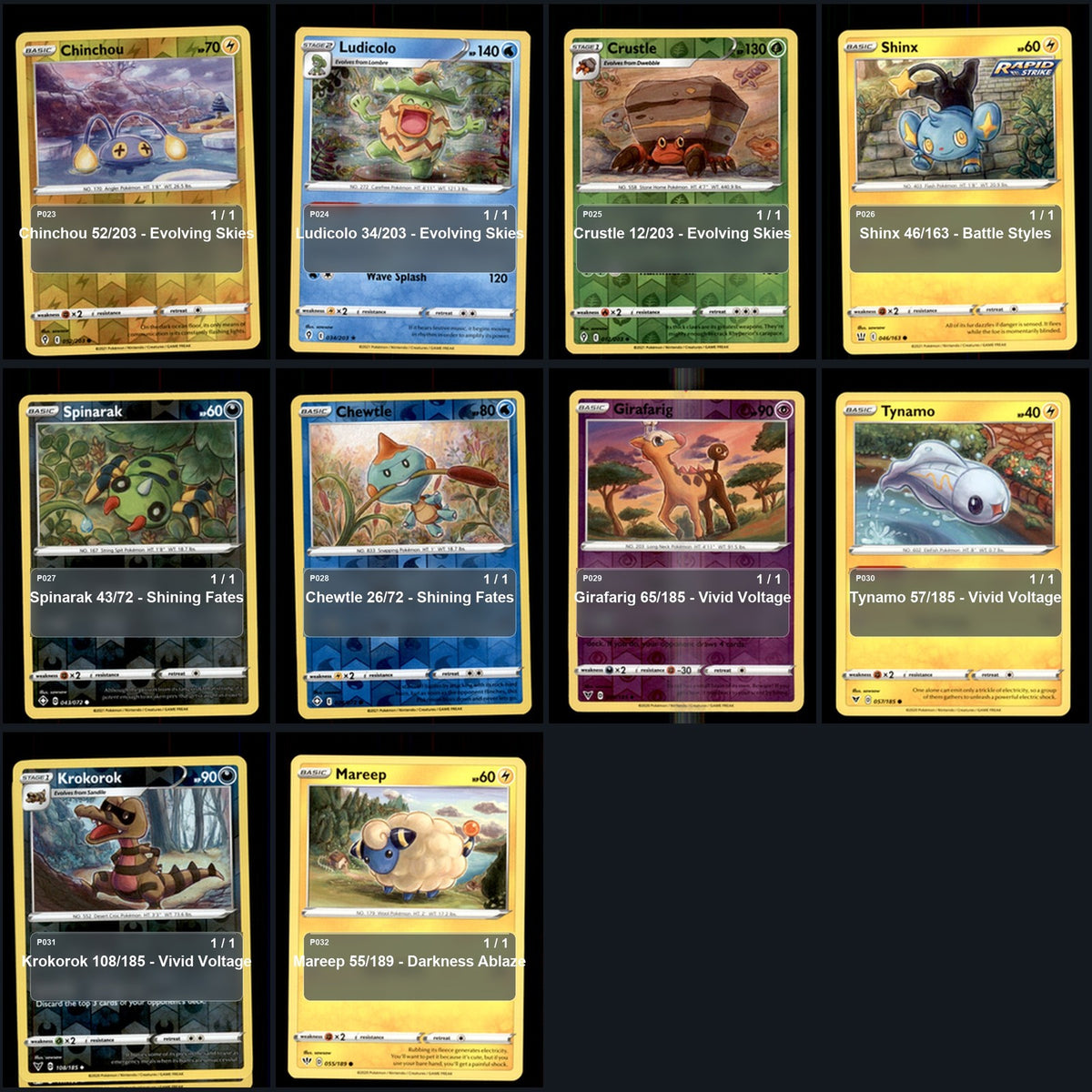 Pokemon TCG sowsow Artist Collection 42 Cards Lot