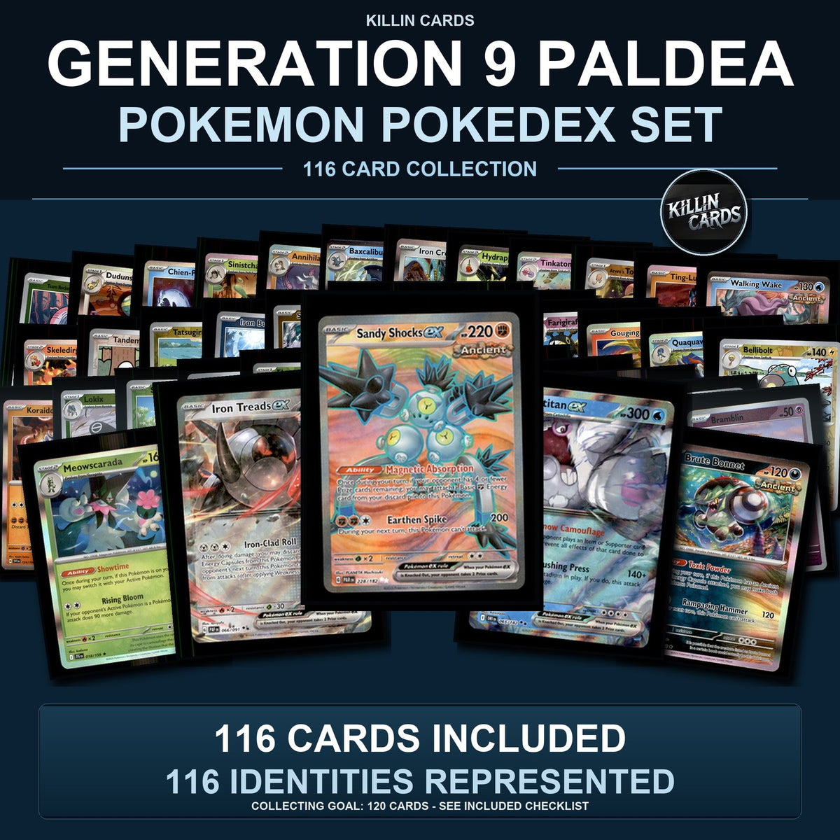 Pokemon TCG Generation 9 Paldea Pokemon Pokedex Set 116 Cards Collection