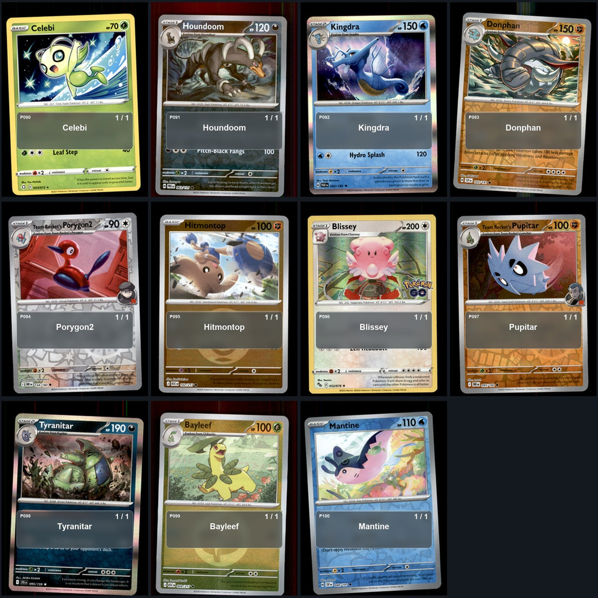 Pokemon TCG Generation 2 Johto Pokemon Pokedex Set 90 Cards Collection
