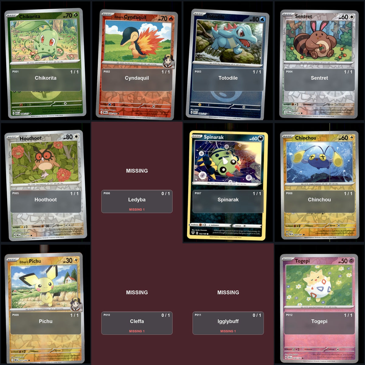 Pokemon TCG Generation 2 Johto Pokemon Pokedex Set 90 Cards Collection