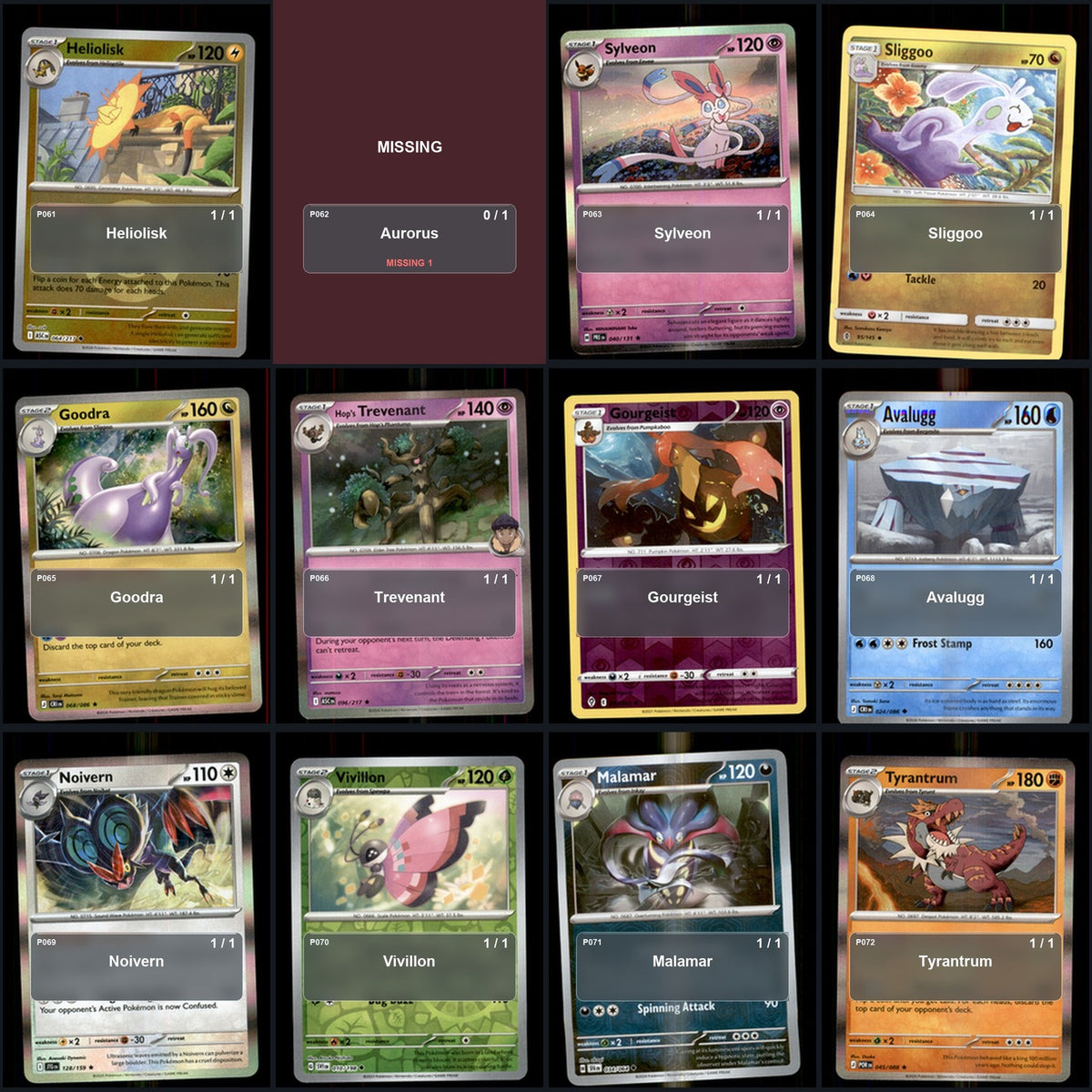 Pokemon TCG Generation 6 Kalos Pokemon Pokedex Set 67 Cards Collection