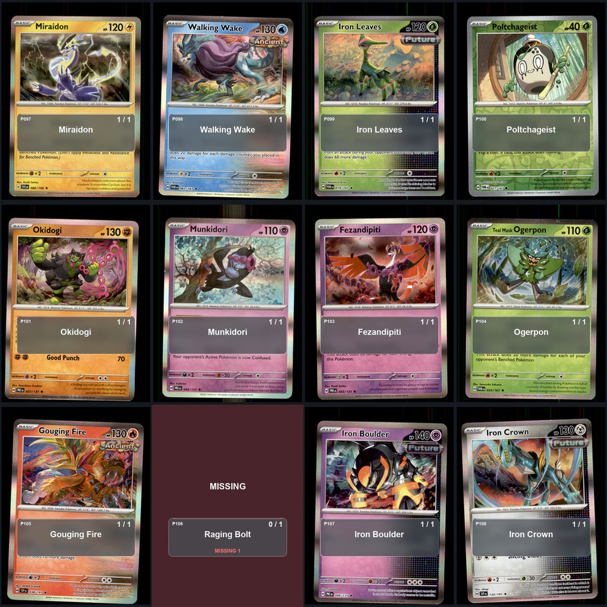 Pokemon TCG Generation 9 Paldea Pokemon Pokedex Set 116 Cards Collection